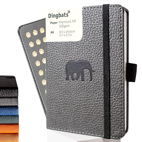 Dingbats* Notebooks Dingbats* - Wildlife A6 Dotted Pocket Notebook - PU Leather Hardcover Small Journal for Work, Travel - Pocket, Elastic Closure, Pen Holder, Bookmark - Image 1