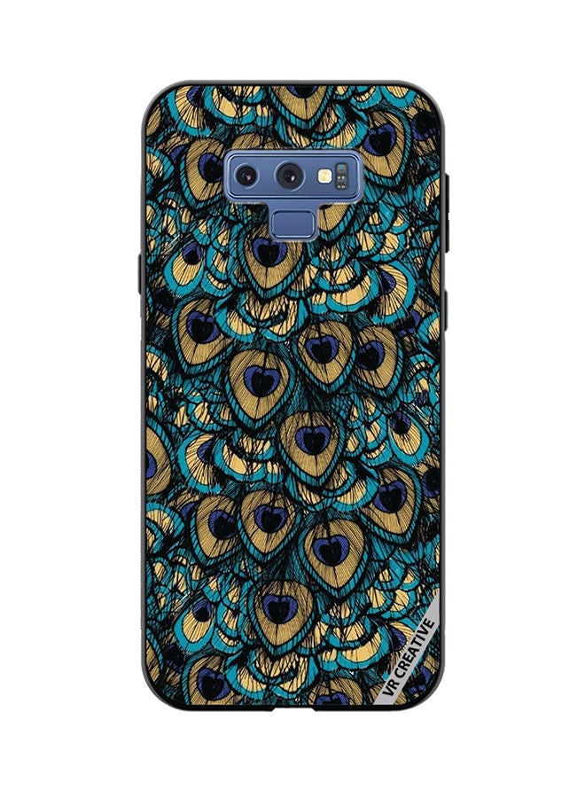 VR CREATIVE Protective Case Cover For Samsung Galaxy Note 9 Mor Pankh Design Multicolour - Image 1
