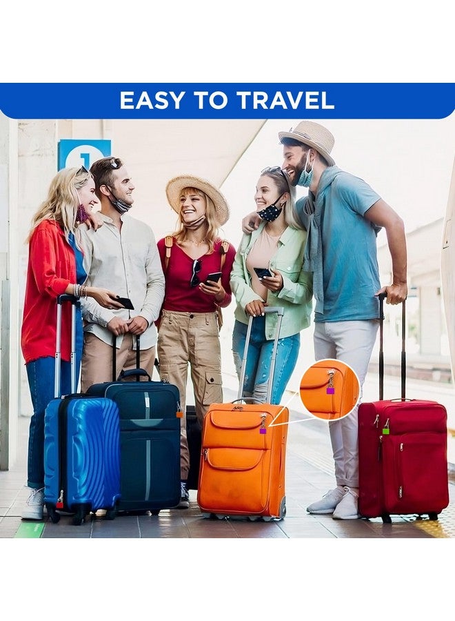 NFI essentials Set of 4 Suitcase Locks, Multicolor Luggage Padlocks Set, Lock with Keys, Small Luggage Locks, Mini Locker, Zipper Lock, Tiny Locker for School Gym Backpack - Image 5