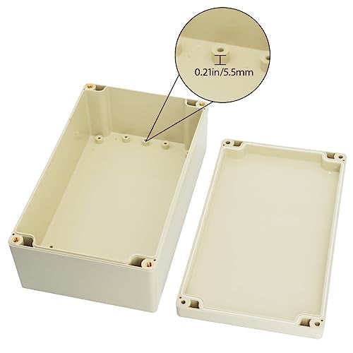 LeMotech Waterproof Dustproof IP65 ABS Plastic Junction Box Universal Electric Project Enclosure Pale Gray 7.9 x 4.7 x 2.95 inch (200 x 120 x 75 mm) - Image 4