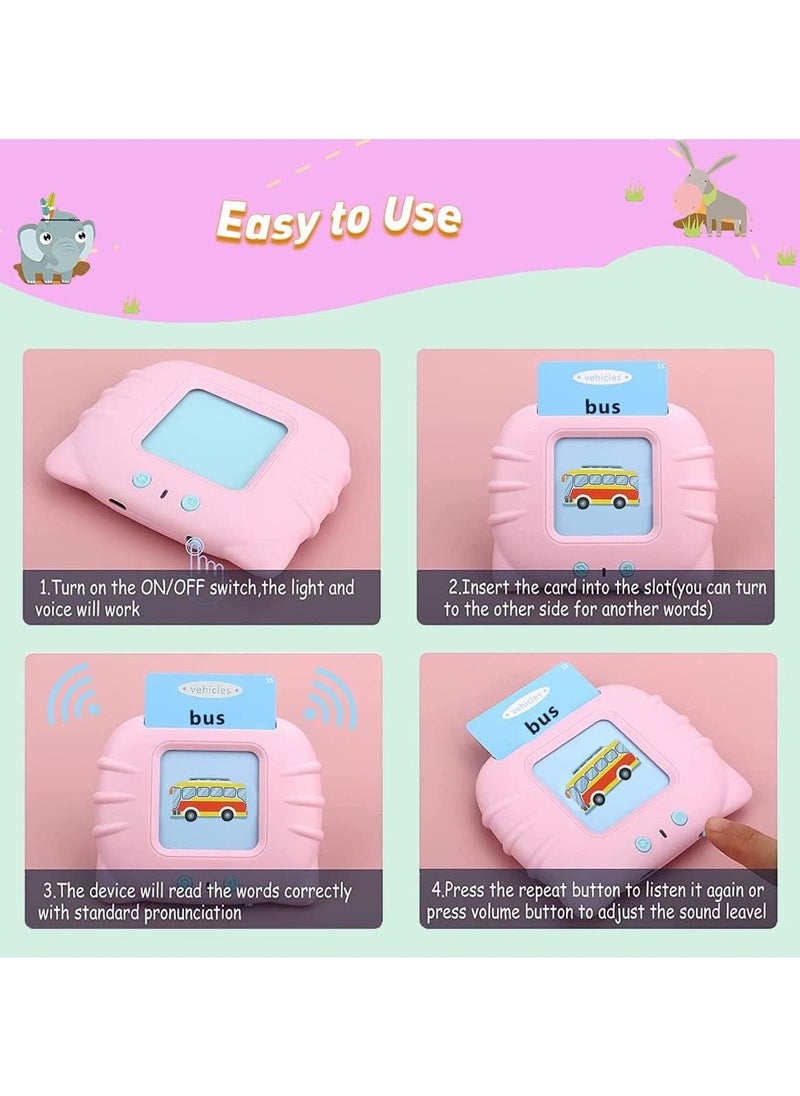 Flash Cards for Toddlers 2 3 4 5 6 7 Years Old,112 Card Talking Flash Cards(224 Words),Speech Therapy Toys Autism Toys,Baby Audible Flashcards Early Learning Educational Toys,  - Image 2