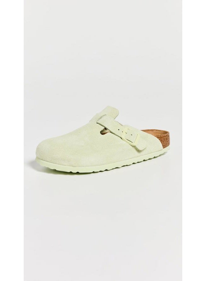 BIRKENSTOCK Women's Boston Soft Footbed Sandals, Faded Lime, Green, 11 Medium US - Image 2
