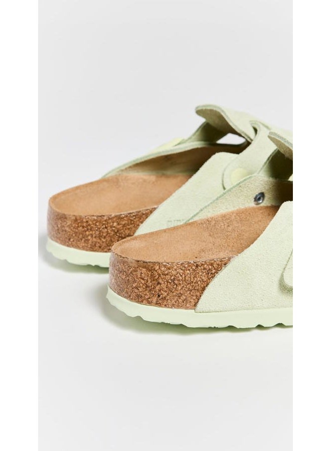 BIRKENSTOCK Women's Boston Soft Footbed Sandals, Faded Lime, Green, 11 Medium US - Image 3