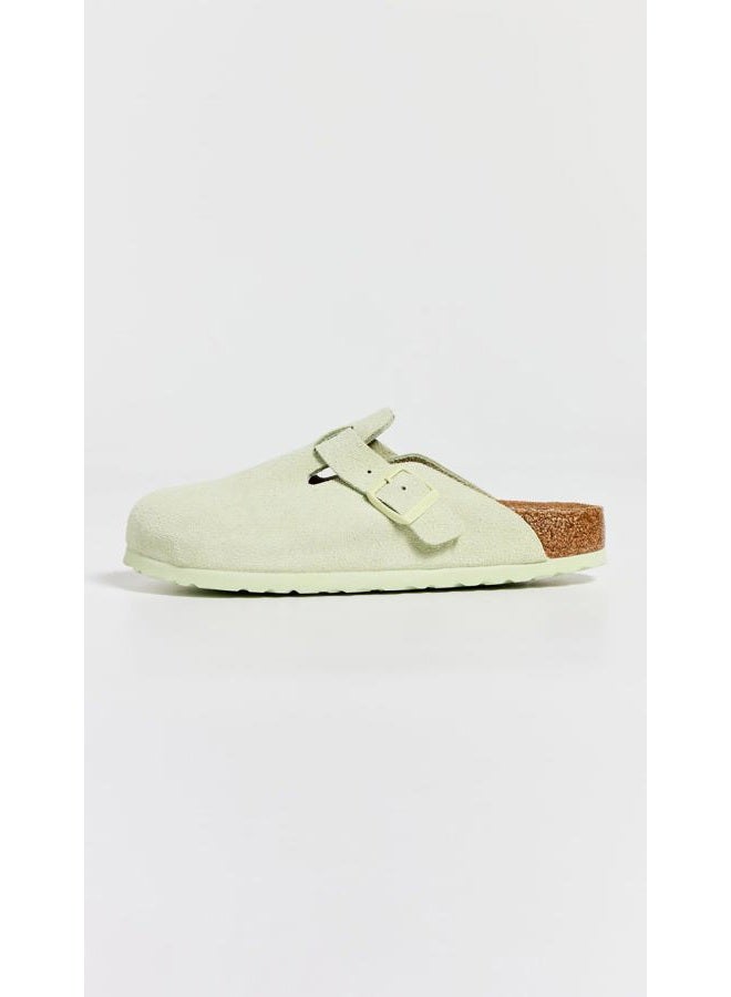 BIRKENSTOCK Women's Boston Soft Footbed Sandals, Faded Lime, Green, 11 Medium US - Image 5