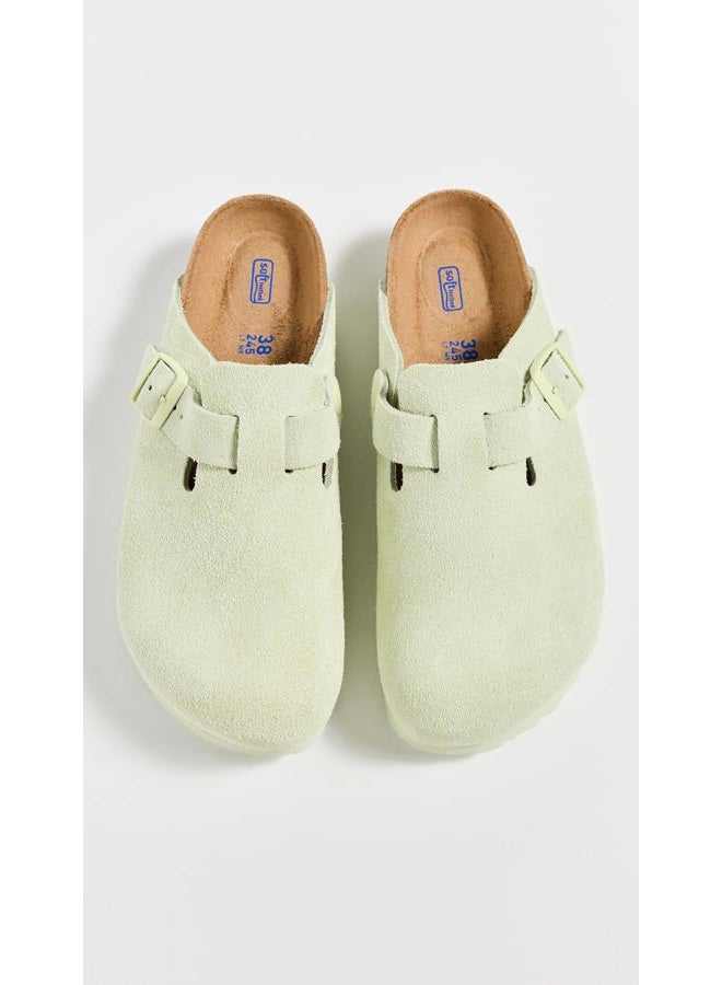 BIRKENSTOCK Women's Boston Soft Footbed Sandals, Faded Lime, Green, 11 Medium US - Image 4
