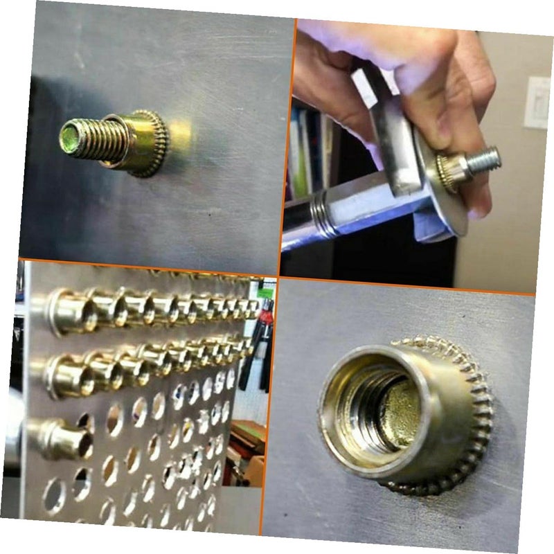150pcs Galvanized Steel Rivet Insert Flat Head Threaded Nut M3-m10 Assortment Kit Stainless Steel Riveted Nut for Industrial Fastening Applications - Image 5