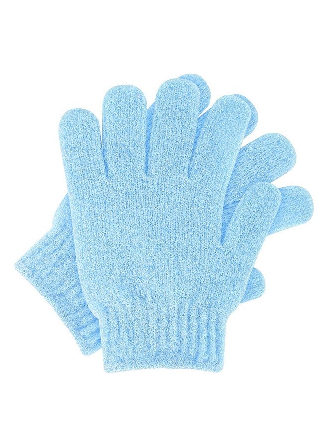 ZIPRON 1 Pair Bath Gloves for Shower Natural Loofah Exfoliating Wash Gloves for Body and Face, Dead Skin Remover, Double Sided Microfibre Shower Body Gloves for Adults and Kids - Image 1