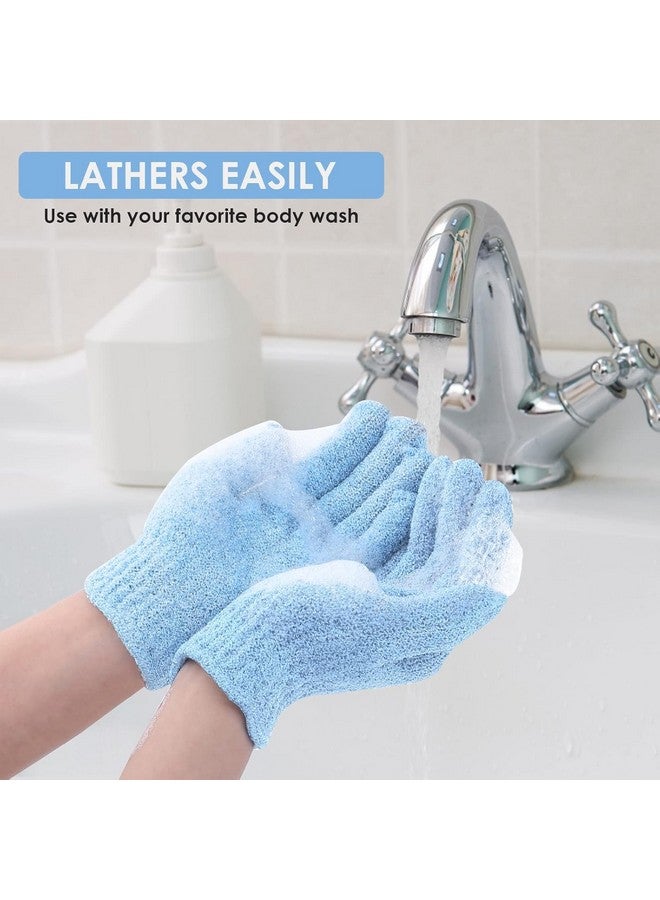 ZIPRON 1 Pair Bath Gloves for Shower Natural Loofah Exfoliating Wash Gloves for Body and Face, Dead Skin Remover, Double Sided Microfibre Shower Body Gloves for Adults and Kids - Image 4