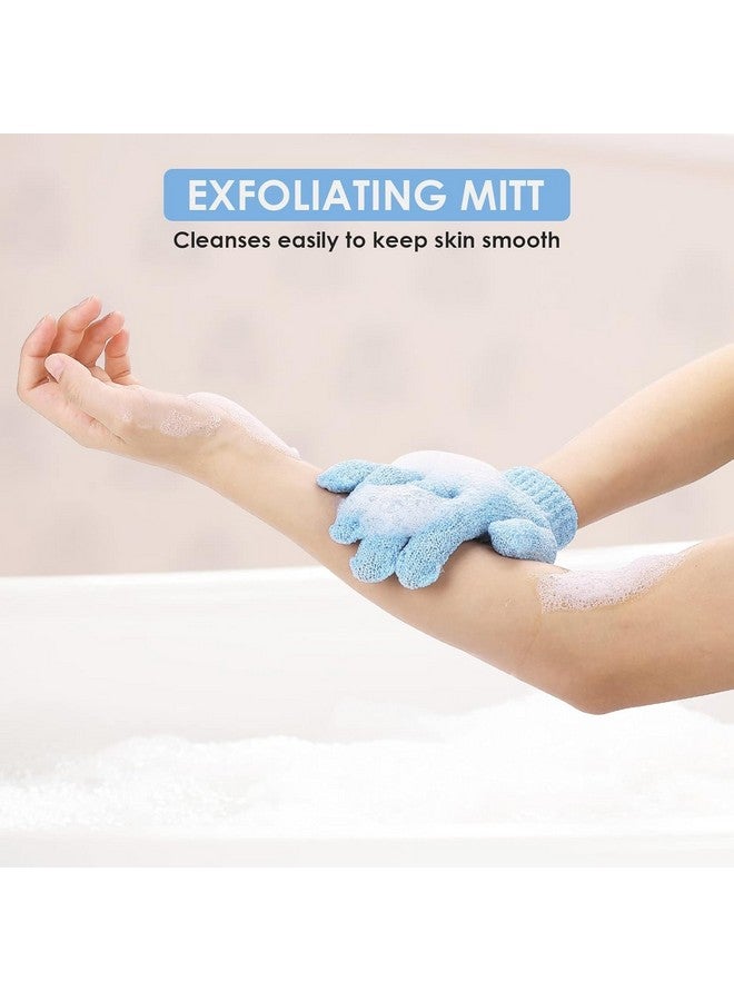 ZIPRON 1 Pair Bath Gloves for Shower Natural Loofah Exfoliating Wash Gloves for Body and Face, Dead Skin Remover, Double Sided Microfibre Shower Body Gloves for Adults and Kids - Image 5
