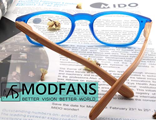 MODFANS 4 Pack Reading Glasses 1.75 Fashion Wood-Look Spring Hinges Stylish Readers Men Women - Image 5