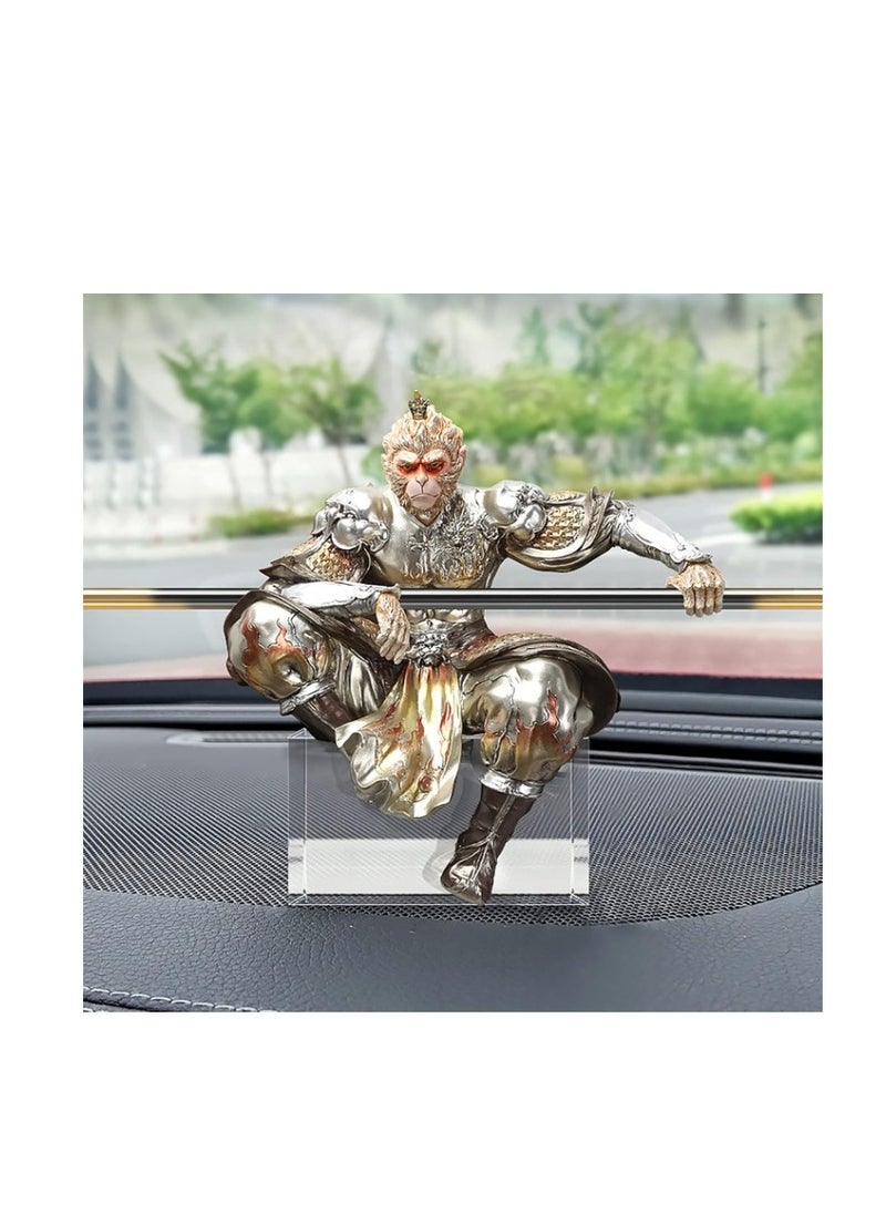 Y&D Black Myth Wukong Car Decorations Art Relievo,Wukong Action Figure Monkey Figurines Monkey King Decor,the Next Generations 3A Game Sun Wukong Statue Model Decoration Collectible Dolls  - Image 1