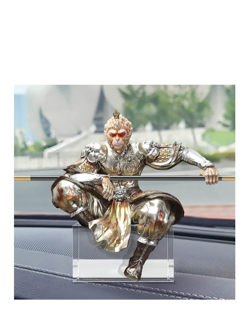 Y&D Black Myth Wukong Car Decorations Art Relievo,Wukong Action Figure Monkey Figurines Monkey King Decor,the Next Generations 3A Game Sun Wukong Statue Model Decoration Collectible Dolls  - Image 2