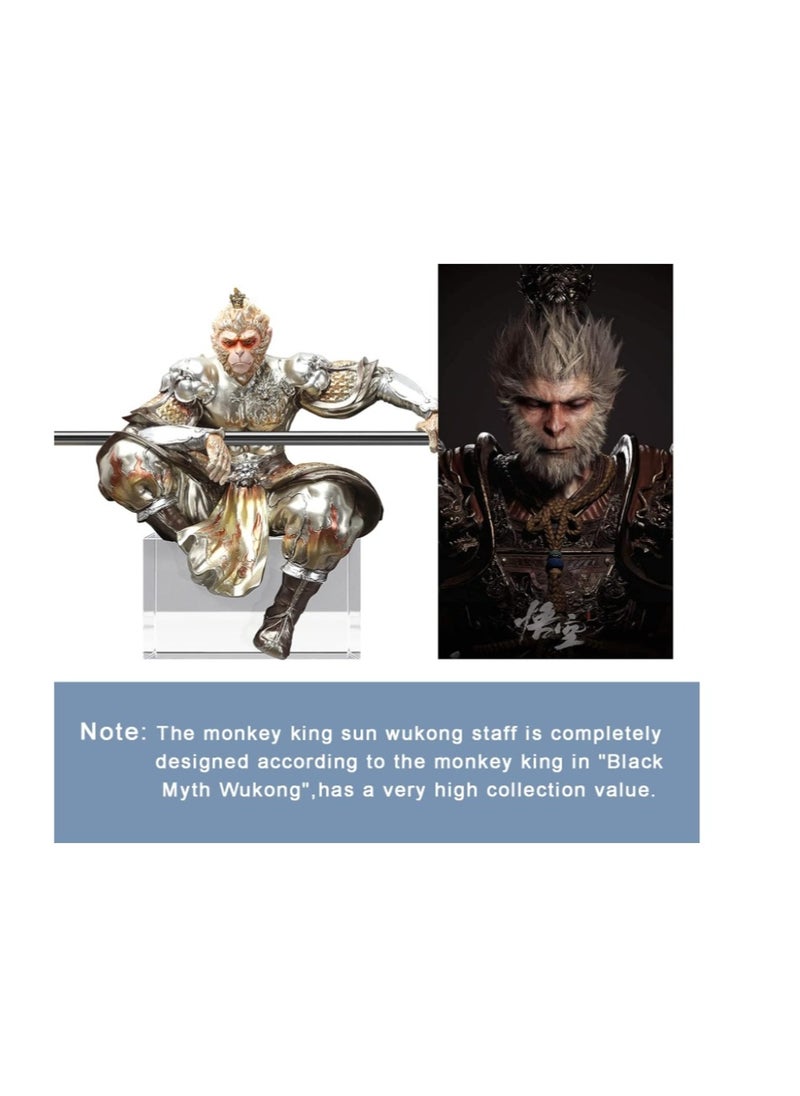 Y&D Black Myth Wukong Car Decorations Art Relievo,Wukong Action Figure Monkey Figurines Monkey King Decor,the Next Generations 3A Game Sun Wukong Statue Model Decoration Collectible Dolls  - Image 3