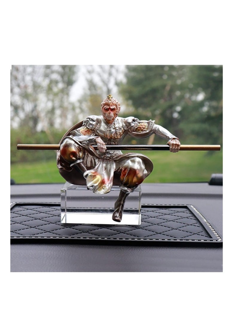 Y&D Black Myth Wukong Car Decorations Art Relievo,Wukong Action Figure Monkey Figurines Monkey King Decor,the Next Generations 3A Game Sun Wukong Statue Model Decoration Collectible Dolls  - Image 4