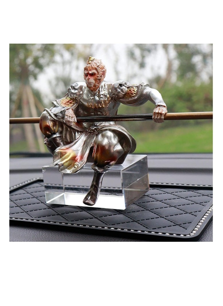 Y&D Black Myth Wukong Car Decorations Art Relievo,Wukong Action Figure Monkey Figurines Monkey King Decor,the Next Generations 3A Game Sun Wukong Statue Model Decoration Collectible Dolls  - Image 5