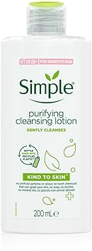 simple مجموعة العناية بالبشرة من سيمبل كايند تو سكين - لوشن تنظيف م Purifying 200 مل، غسول وجه مرطب 150 مل وكريم مرطب غني 125 مل للبشرة الحساسة - Image 2