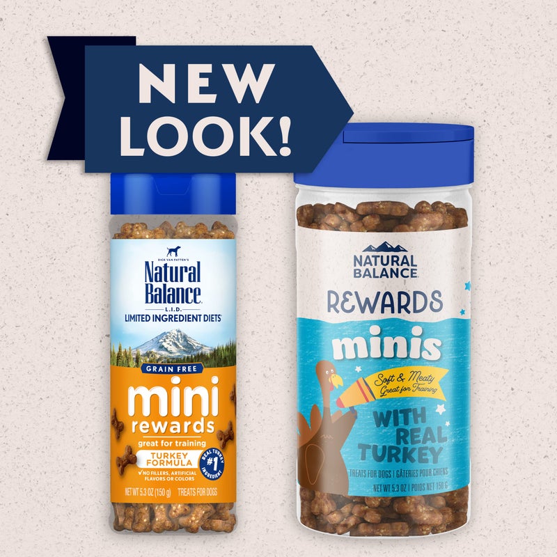 Natural Balance Limited Ingredient Mini-Rewards Turkey Grain-Free Dog Training Treats for Dogs | 5.3-oz. Canister - Image 2