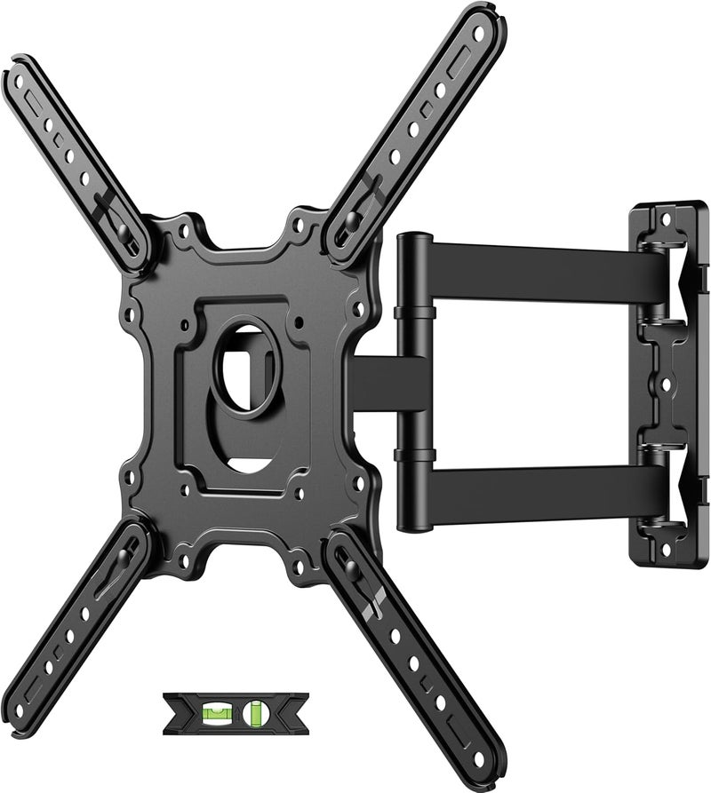 USX MOUNT Full Motion TV Wall Mount for 26-60 inch up to 77 lbs, Single Stud Corner TV Mount Bracket with Swivel Tilt Articulating, Monitor Wall Bracket Fit Max VESA 400x400mm - Image 1