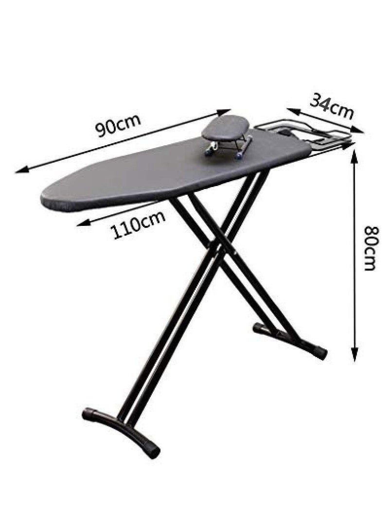 AGD Ironing Board with Foldable Heat-Resistant Cover, Adjustable Height/ Black - Image 4