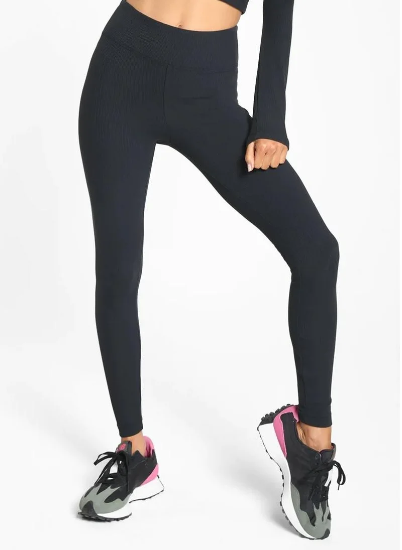 Koral Koral Active Exceed H.Rise Rib Legging-Black A2724HR22-M