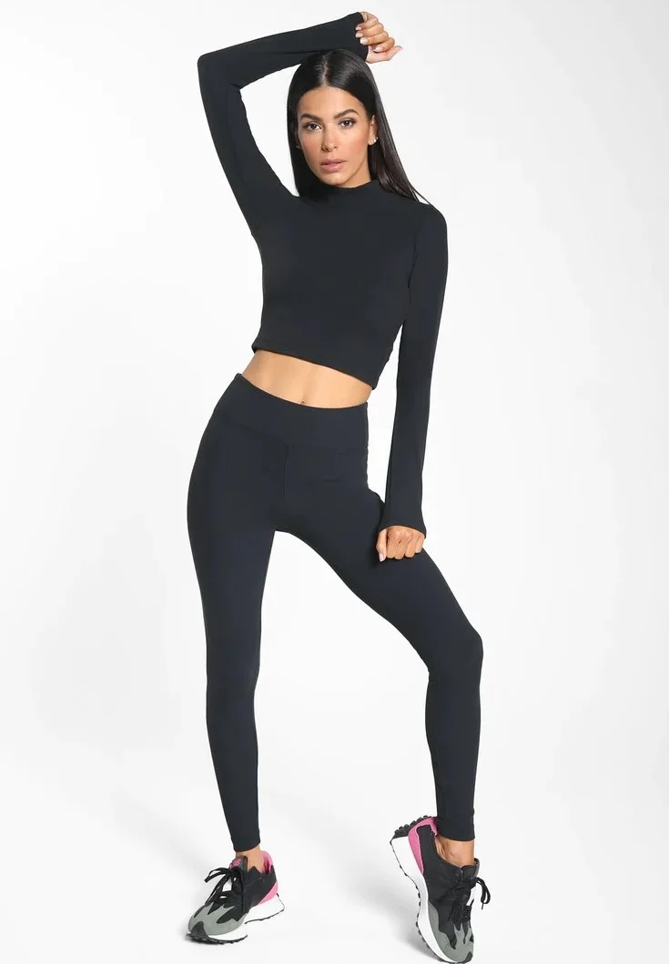 Koral Koral Active Exceed H.Rise Rib Legging-Black A2724HR22-M