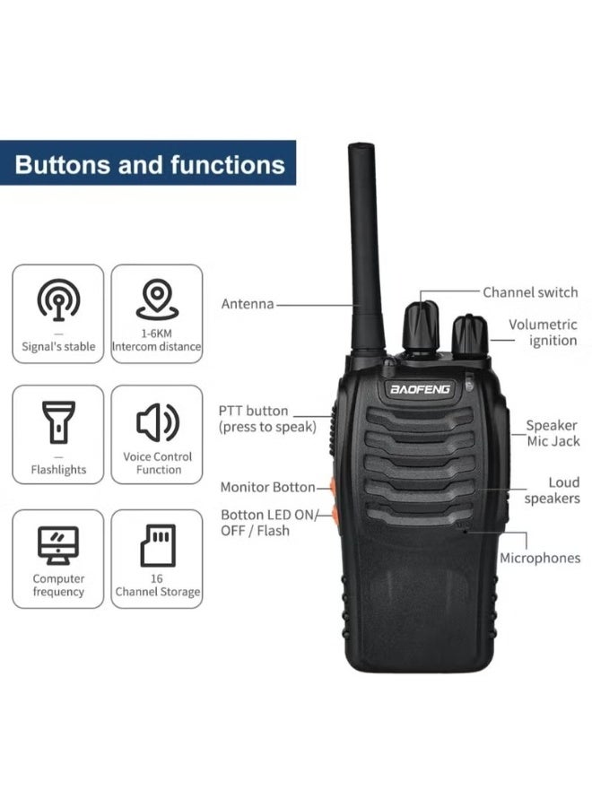 جهاز اتصال داخلي لاسلكي محمول من باوفينغ BF-888sبتردد أوروبي PMR 446 ميجاهرتز، متوفر لدى الشركة المصنعة - Image 5