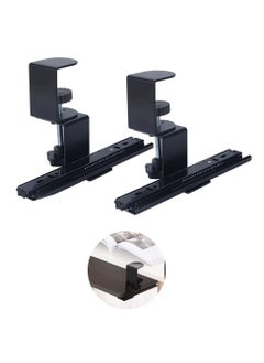 Excefore Keyboard Clamp Rail Under Desk Set, Keyboard Trays Clamp Rail, Pull Out Keyboard & Mouse Tray with C Clamp (Board not Included), Under Desk Pull Out Slider Track, for Home or Office  - Image 1