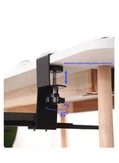 Excefore Keyboard Clamp Rail Under Desk Set, Keyboard Trays Clamp Rail, Pull Out Keyboard & Mouse Tray with C Clamp (Board not Included), Under Desk Pull Out Slider Track, for Home or Office  - Image 5