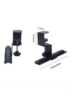 Excefore Keyboard Clamp Rail Under Desk Set, Keyboard Trays Clamp Rail, Pull Out Keyboard & Mouse Tray with C Clamp (Board not Included), Under Desk Pull Out Slider Track, for Home or Office  - Image 2