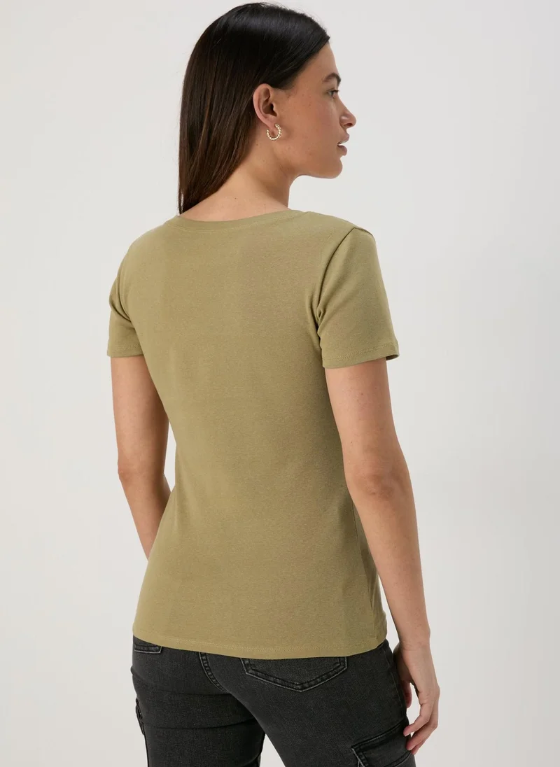 Matalan Khaki Essential T Shirt
