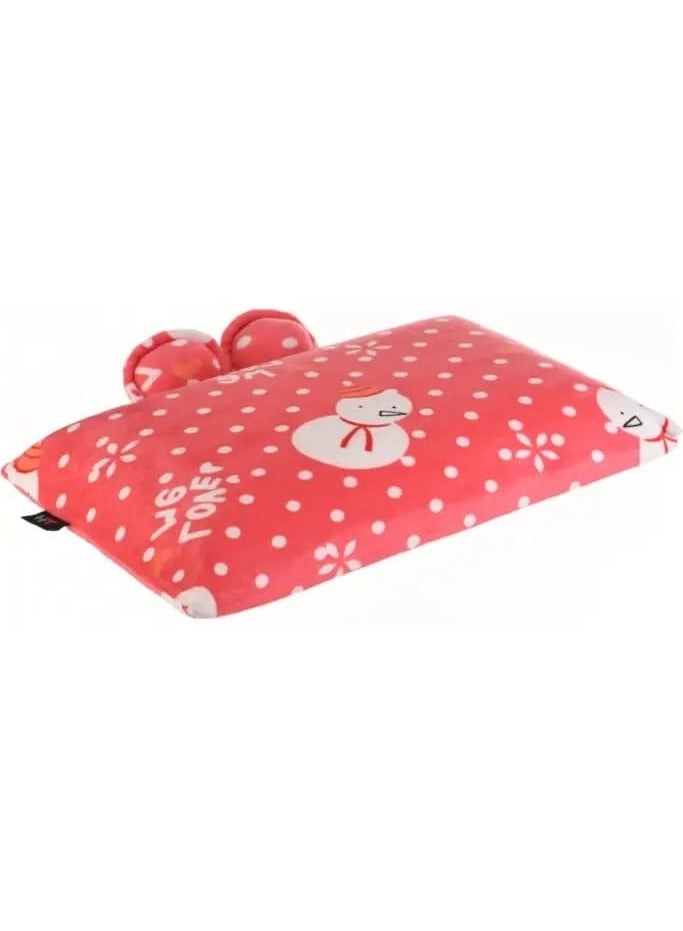 Max Comfort Infant and Toddler Medical Pillow - Comfortable Baby Pillow with Washable Plush Outer Cover and Colorful Colorful Pattern, Pink Decorative  - Image 2