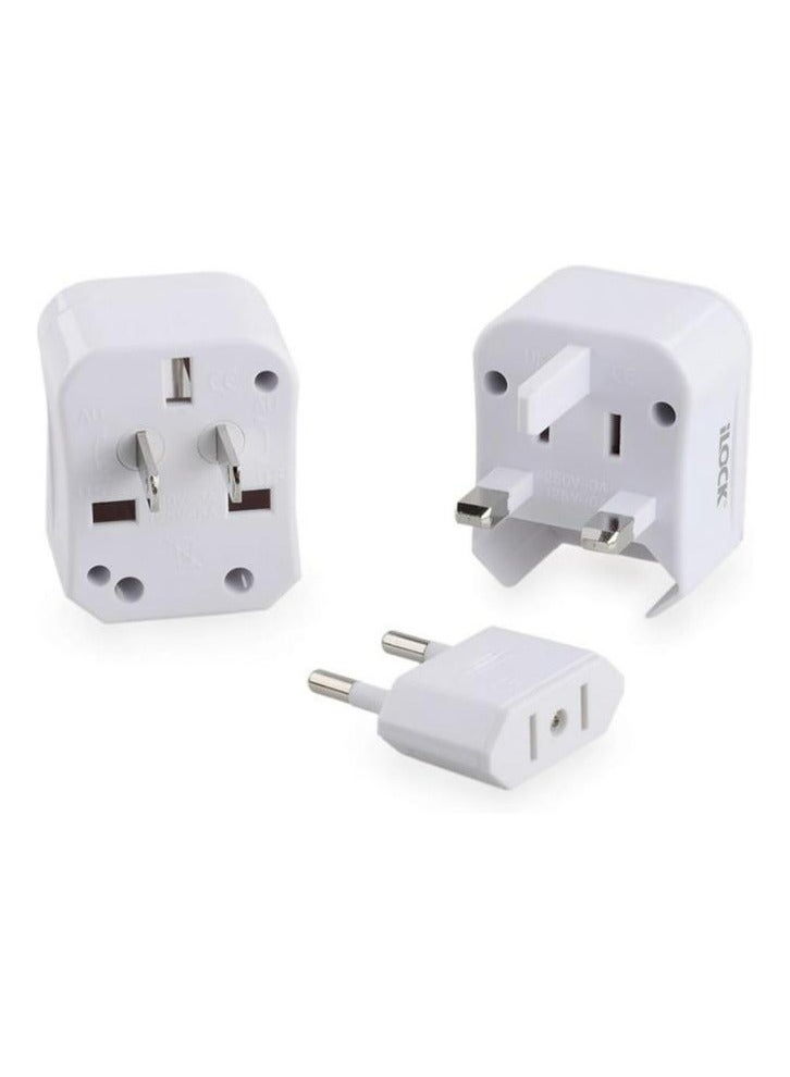 iLOCK Universal Travel Adapter | US to UK/EU/AUS | Compact & Portable - Image 2