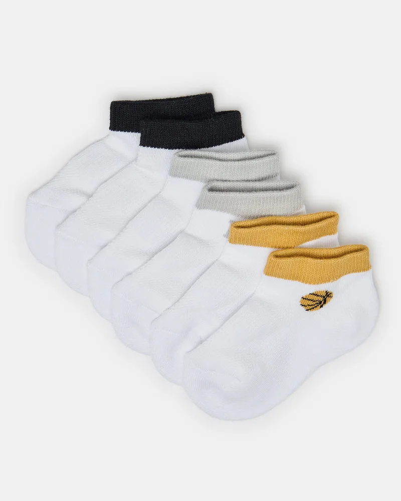 REDTAG Infant Boys Assorted Ankle Length Half Terry Socks (3 Pack)