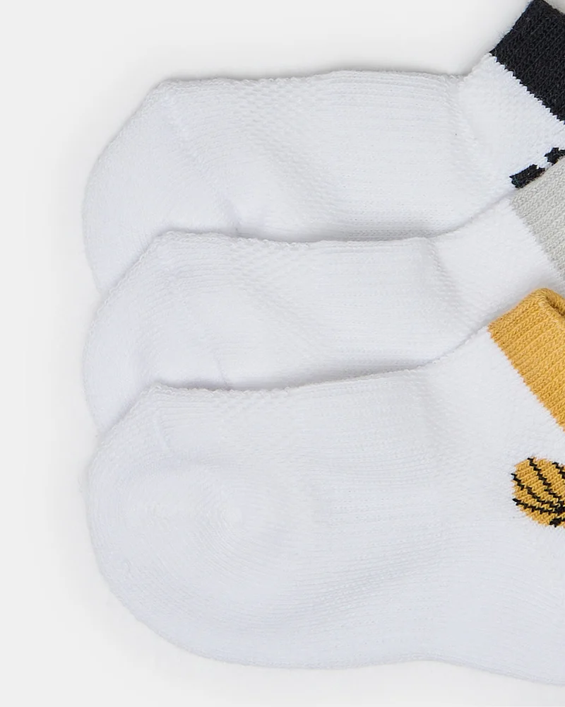 REDTAG Infant Boys Assorted Ankle Length Half Terry Socks (3 Pack)