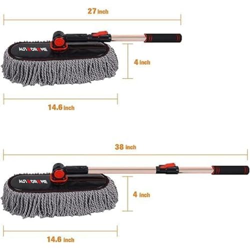 Autodrome CleanSweep Duo | Pack of 2 Microfiber Car Dusters (Mini & Regular) for Interior & Exterior Cleaning | Gentle on Surfaces, Durable & Long-Lasting - Image 4
