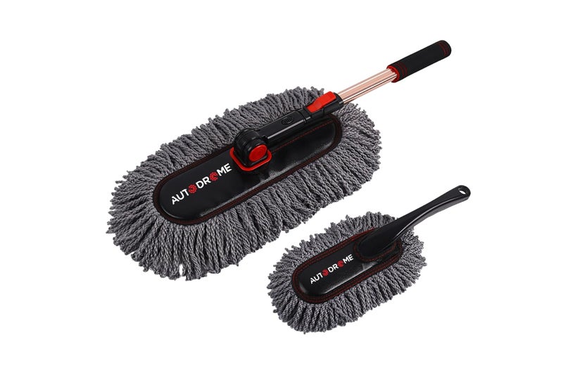 Autodrome CleanSweep Duo | Pack of 2 Microfiber Car Dusters (Mini & Regular) for Interior & Exterior Cleaning | Gentle on Surfaces, Durable & Long-Lasting - Image 1