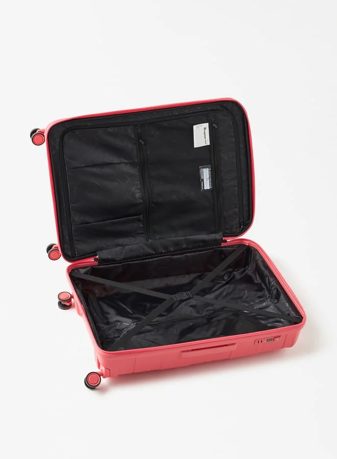 it Textured Hardcase Luggage Trolley Bag with Retractable Handle