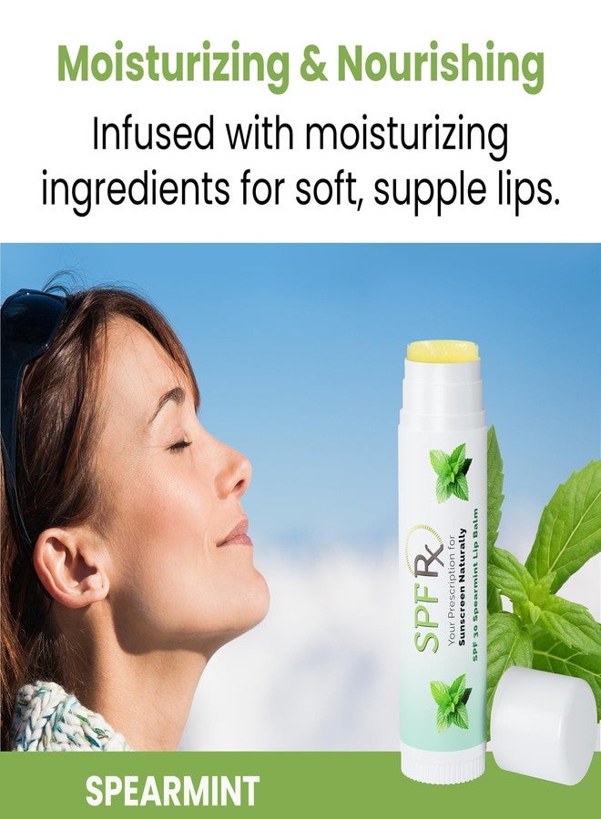 SPF Rx, SPF 30 Spearmint Sunscreen Lip Balm Broad Spectrum Protection, Rapid Relief for Dry Chapped Lips, Superior Protection Against UVA & UVB Rays - 0.15 oz, (4 Pack - Image 4