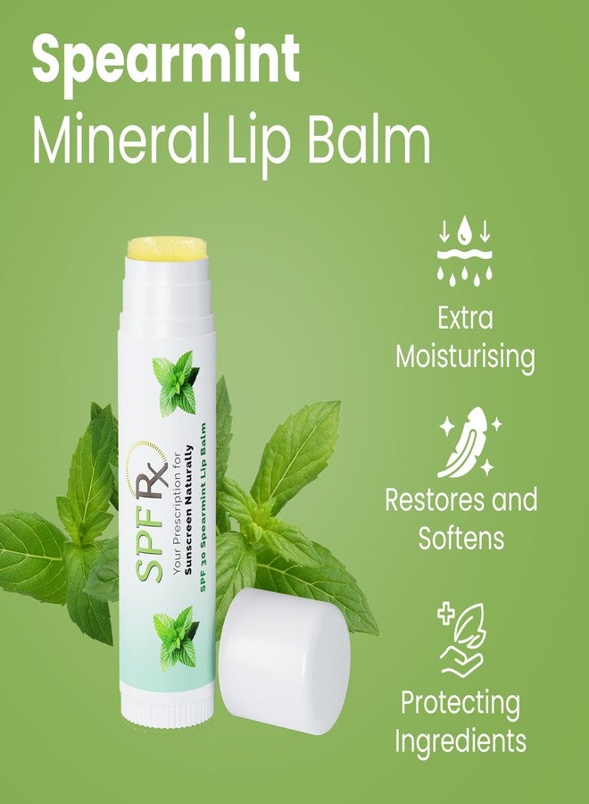 SPF Rx, SPF 30 Spearmint Sunscreen Lip Balm Broad Spectrum Protection, Rapid Relief for Dry Chapped Lips, Superior Protection Against UVA & UVB Rays - 0.15 oz, (4 Pack - Image 3