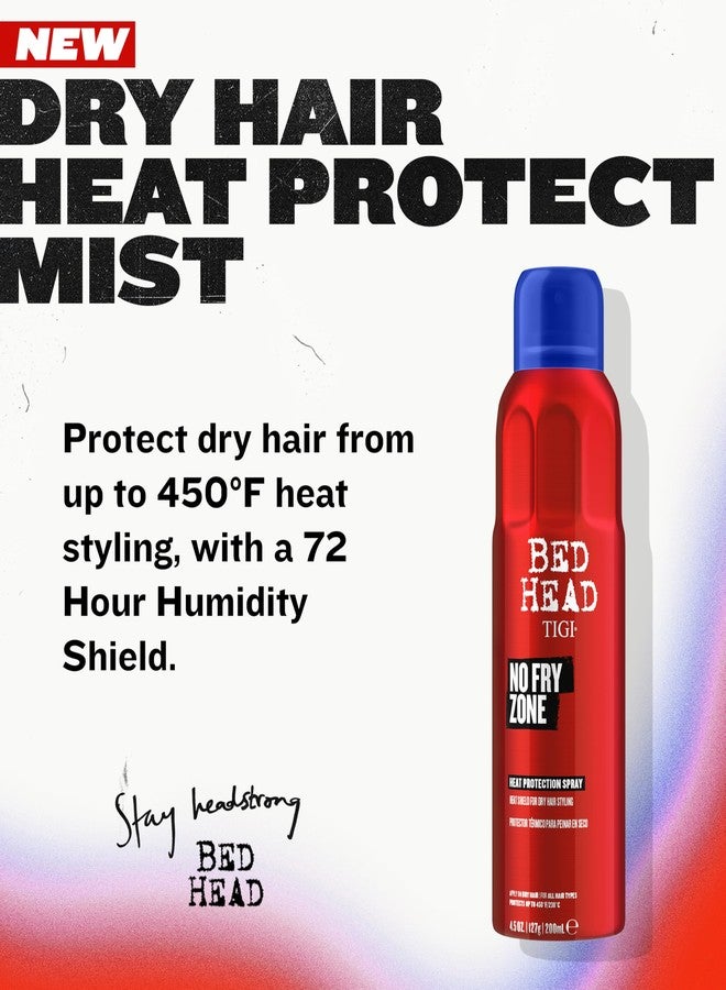 TIGI Bed Head by TIGI No Fry Zone Dry Heat Protectant Mist, 450°F Thermal Protection, 72-Hour Humidity Shield & Anti-Static Restyling Spray, 4.5 oz - Image 2
