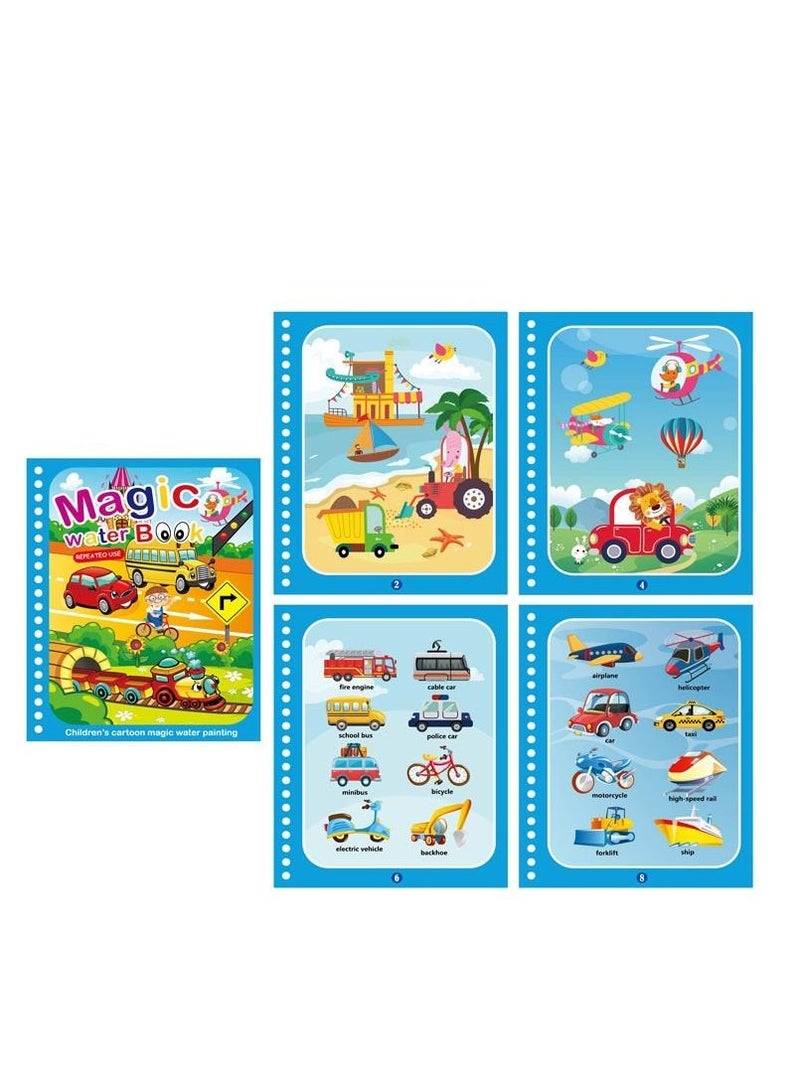 1 Pieces Water Draw Books Water Pen Coloring Books with 1 Pieces Pens - Image 1