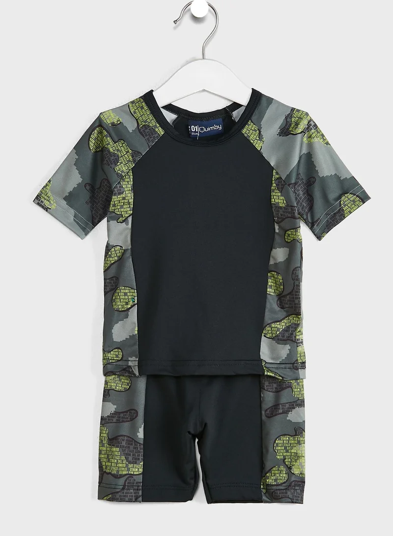 Quimby Youth Camo T-Shirt & Shorts Set