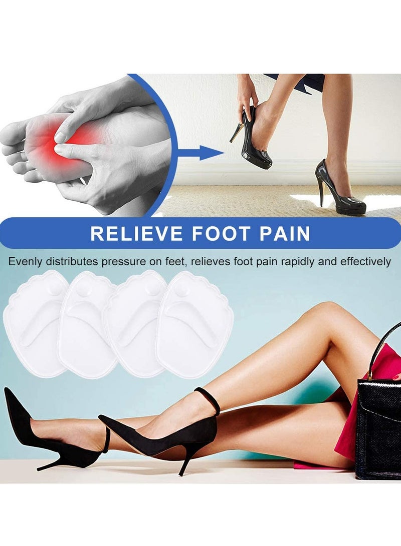 KASTWAVE Gel Insole for High Heels, Self-Stick Ball of Foot Pad for Women, Shock Absorption Heels Insoles for Pain Relief, Anti-Slip Forefoot Cushions, One Size Fits All 4 PCS  - Image 2