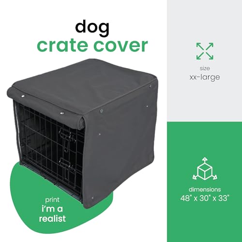 Molly Mutt Im a Realist Dog Crate Cover 100 Cotton Canvas Cover with 2 RollUp Panels Ideal for Dog or Cat Crate Durable Washable and Free of Harmful Chemicals 48 x 30 x 33 - Image 3