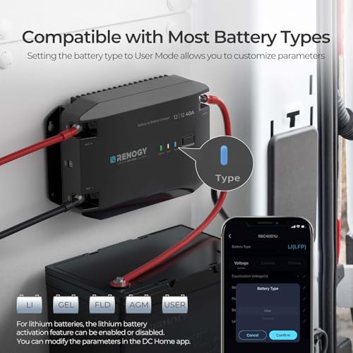 Renogy 12V 40A DC to DC Battery Charger, Using Multi-Stage Charging in RVs, Commercial Vehicles, Boats, Yachts - Image 5
