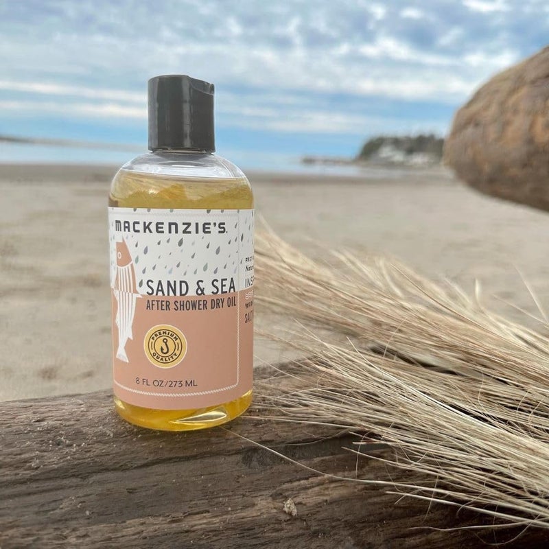 MACKENZIES Sand Sea After Shower Dry Oil Gifts for Women Gifts for Men Sea Salt Citrus Ozone Fast Absorbing Plant Based Moisturizing 8 oz - Image 3