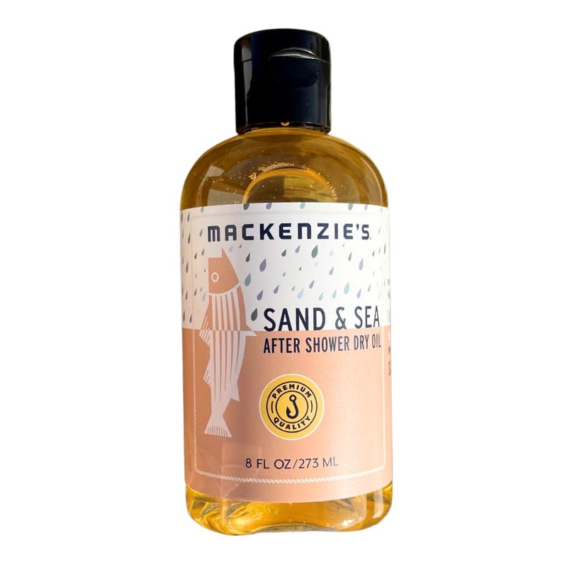 MACKENZIES Sand Sea After Shower Dry Oil Gifts for Women Gifts for Men Sea Salt Citrus Ozone Fast Absorbing Plant Based Moisturizing 8 oz - Image 1