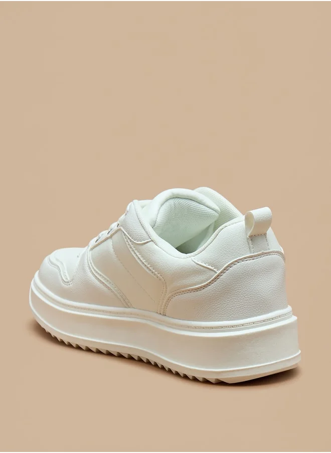 ميسي Missy Panelled Lace-Up Low Ankle Sneakers