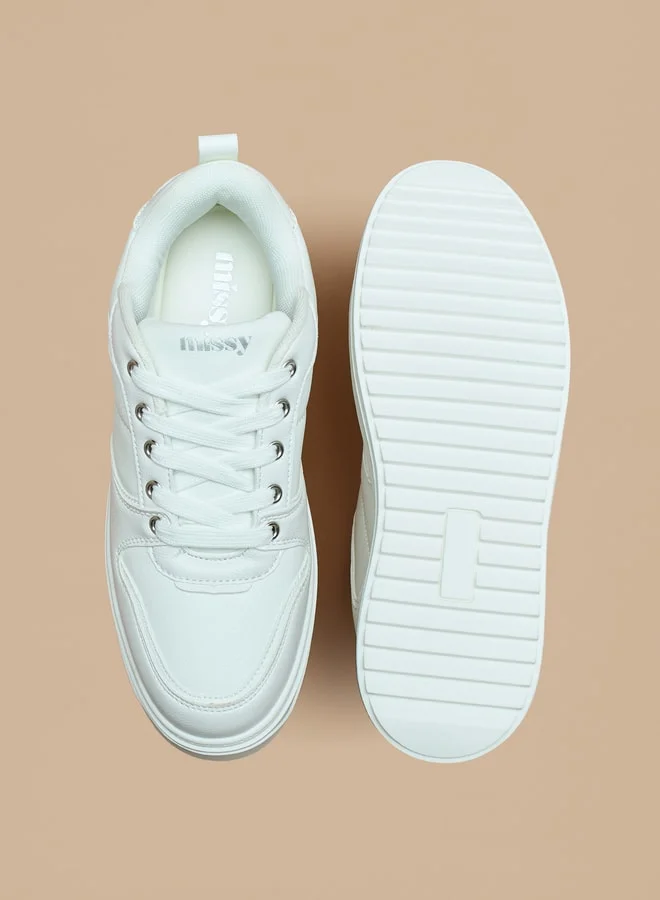 MISSY Missy Panelled Lace-Up Low Ankle Sneakers