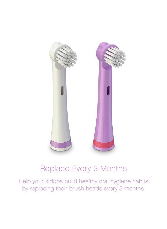 Brusheez Electronic Toothbrush Replacement Brush Heads 2 Pack (Sparkle The Unicorn)  - Image 3